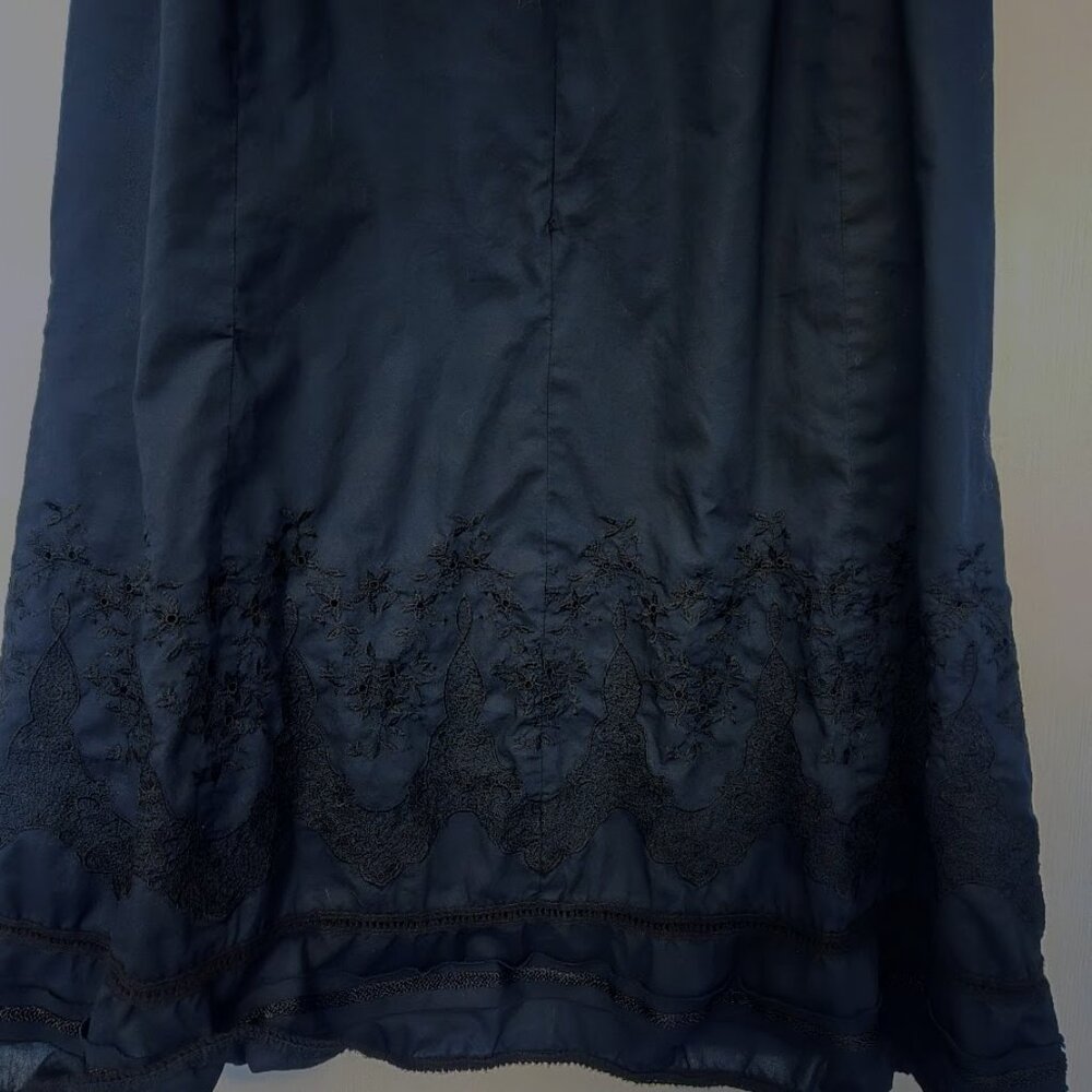 Express dark navy sundress with embroidery Size 5/6 - Picture 6 of 7